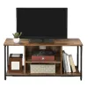 Dark wooden TV cabinet, Nordic minimalist living room storage combination solid wood floor-standing cabinet Item Picture